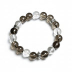 Smoky Quartz & Clear Quartz Bracelet – Natural Healing Crystal Jewelry