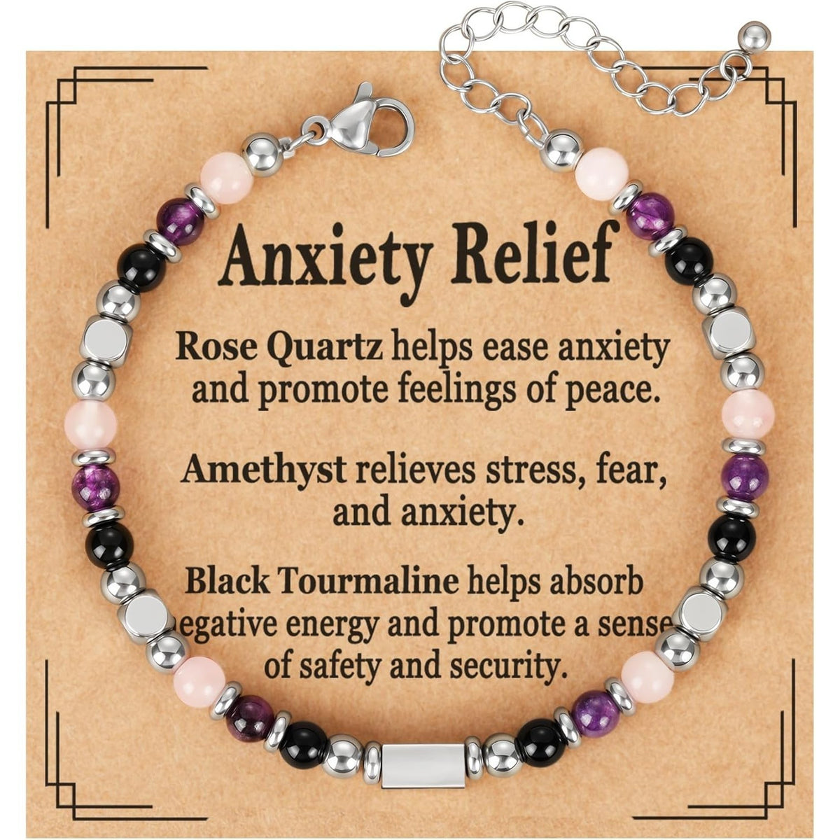 Prosperity Crystal Bracelet – Green Aventurine Citrine Tiger Eye Engravable Silver Bar Adjustable Wealth Bracelet