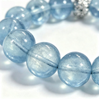 Natural Aquamarine Beaded Bracelet – Icy Blue Healing Crystal Jewelry
