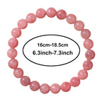 Pink Rhodonite Bracelet – Natural Heart Chakra Healing Crystal Stretch Bracelet for Self Love & Emotional Balance