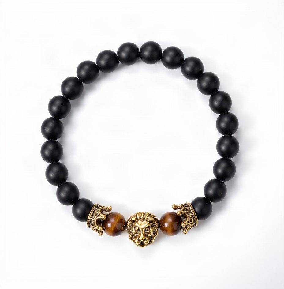 Natural Black Hematite Bracelet | Geometric Healing Energy Stackable Bracelet for Men & Women – Minimalist Crystal Jewelry