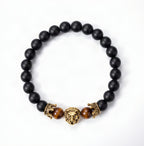 Natural Black Hematite Bracelet | Geometric Healing Energy Stackable Bracelet for Men & Women – Minimalist Crystal Jewelry