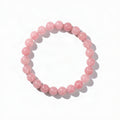 Pink Rhodonite Bracelet – Natural Heart Chakra Healing Crystal Stretch Bracelet for Self Love & Emotional Balance