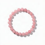 Pink Rhodonite Bracelet – Natural Heart Chakra Healing Crystal Stretch Bracelet for Self Love & Emotional Balance