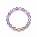 Amethyst Bracelet White Background Top View