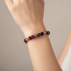 Mixed Pink Gemstone Self Love Bracelet | Rose Quartz Rhodonite Amethyst Healing Crystal Stretch Bracelet for Women