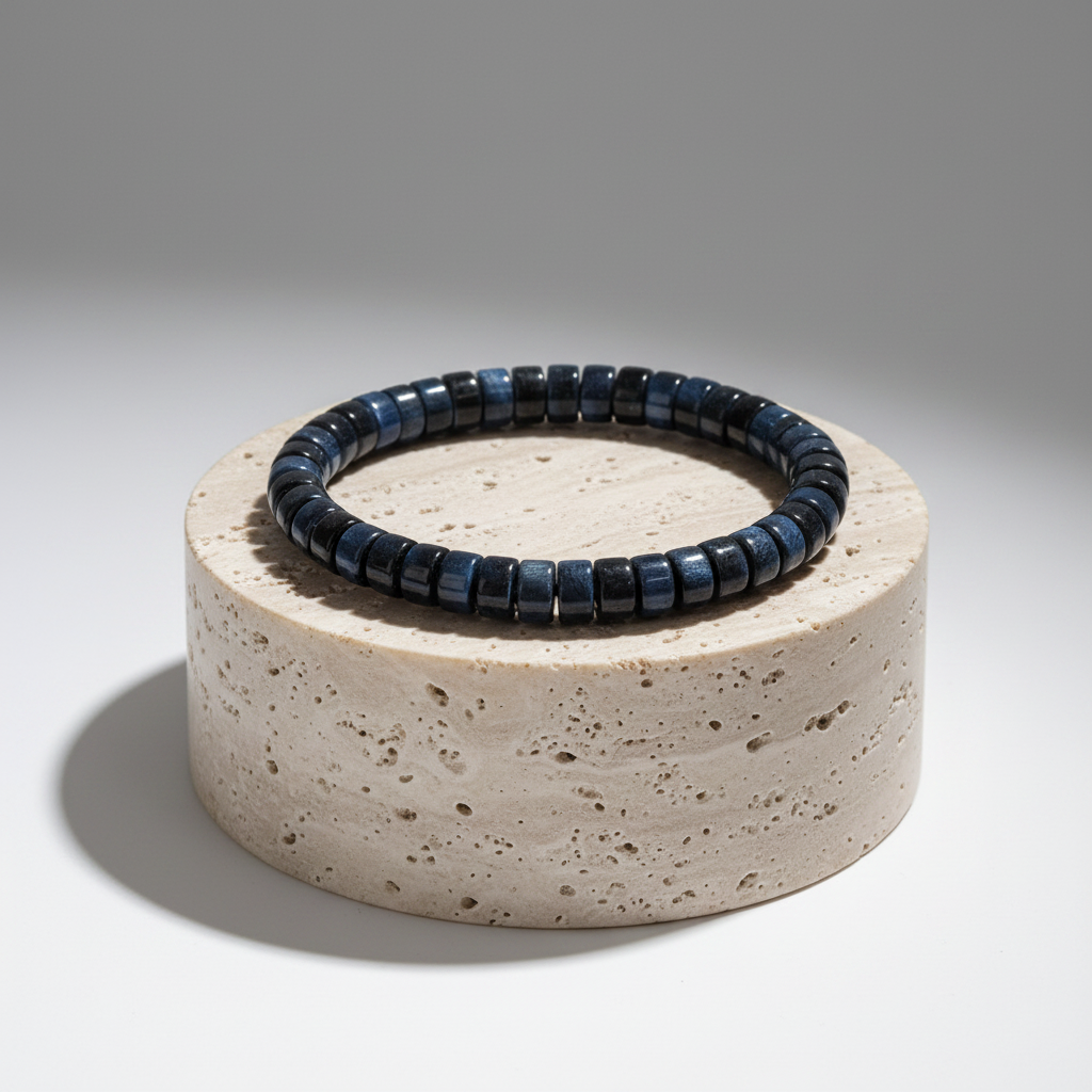 Natural Blue Tiger Eye 45-Degree Angled Display
