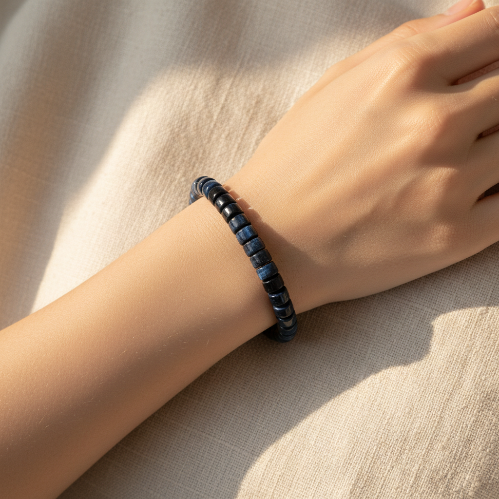 Natural Blue Tiger Eye Lifestyle Wrist Display