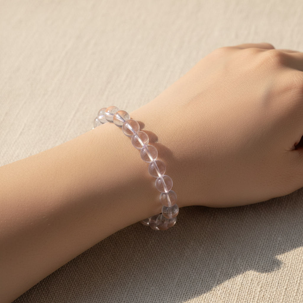 Natural Bolivian Amethyst Wrist Lifestyle Display