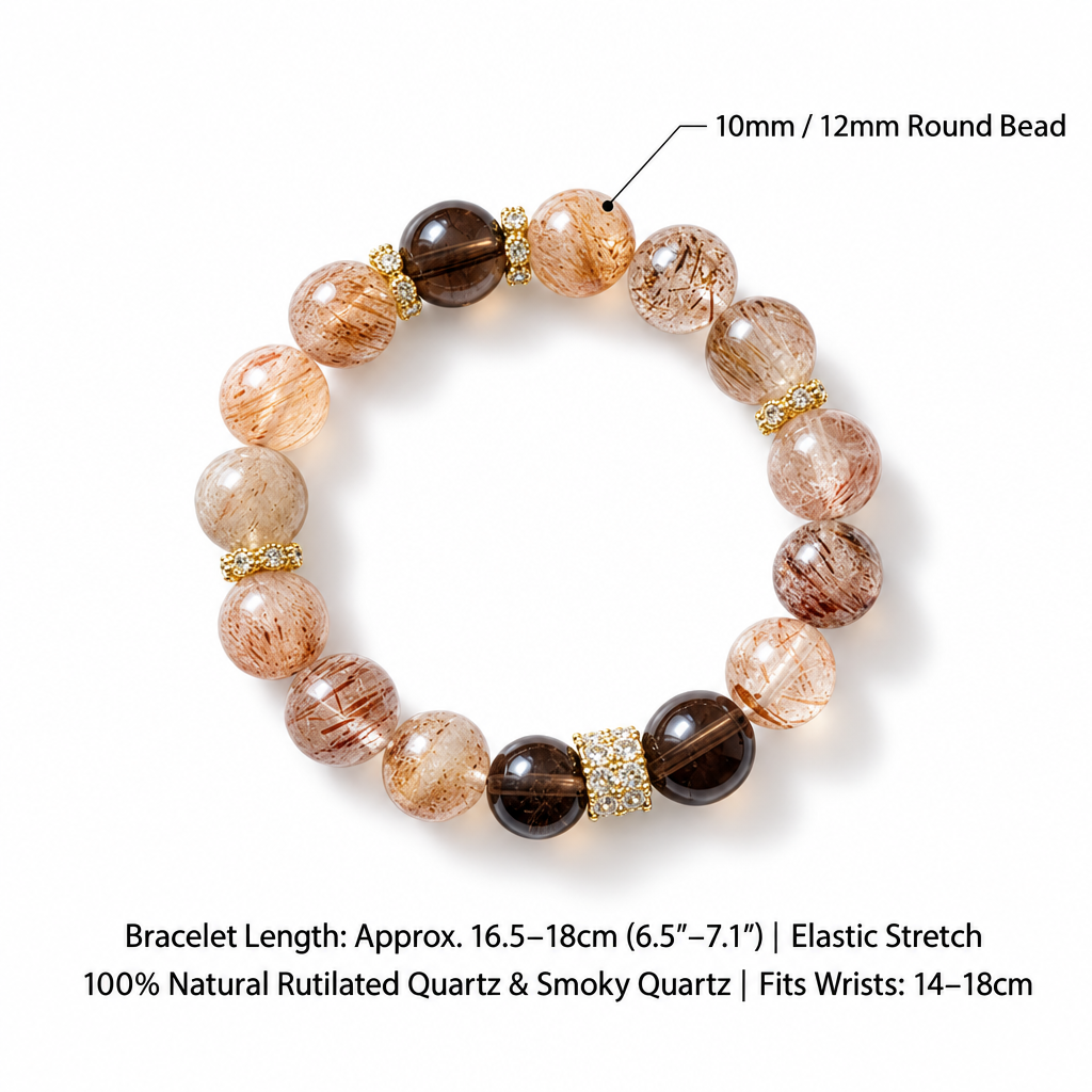 Natural Rutilated Quartz & Smoky Quartz Sizing Guide Version 2